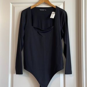 Black Long-Sleeve Bodysuit